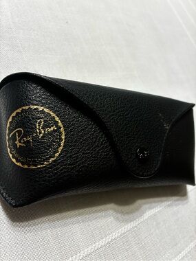 Ray-Ban Black Sunglasses Case with Gold Logo Accent